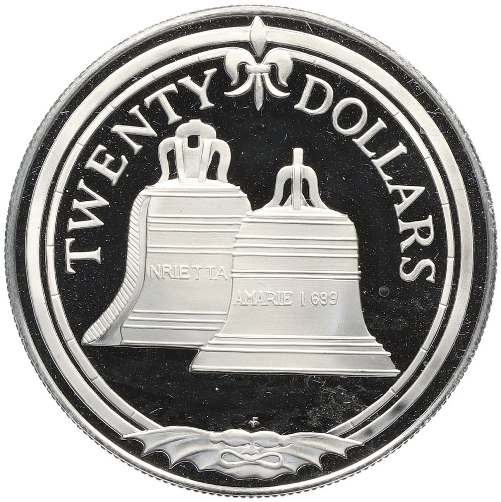 20 долларов 1985 года Британские Виргинские острова «Сокровища затонувших кораблей — Колокола» — Фото №1