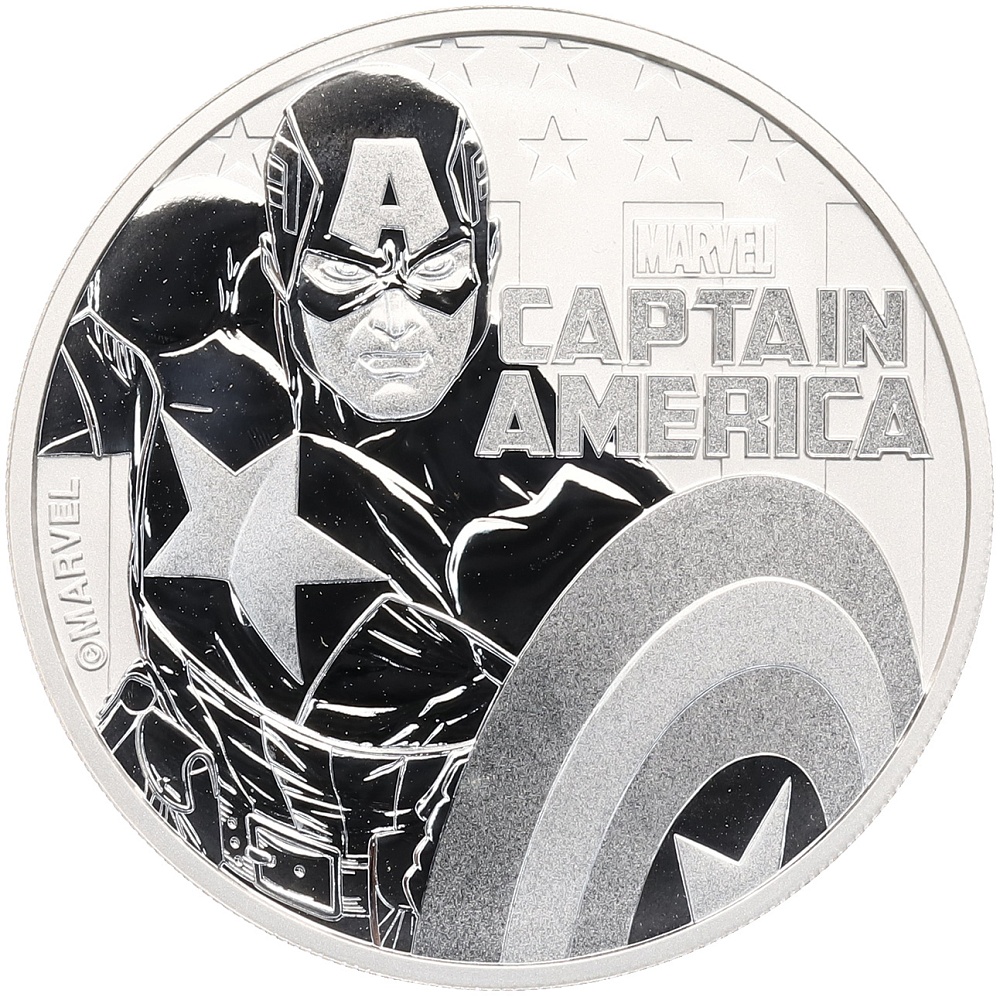 1 доллар 2019 года Тувалу «Капитан Америка» — Фото №1