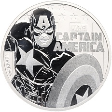 1 доллар 2019 года Тувалу «Капитан Америка» — Фото №1