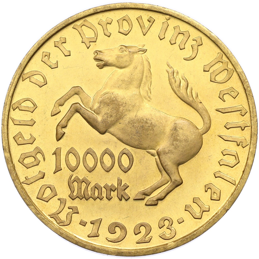10000 марок 1923 года Германия — Вестфалия (Нотгельд) — Фото №1