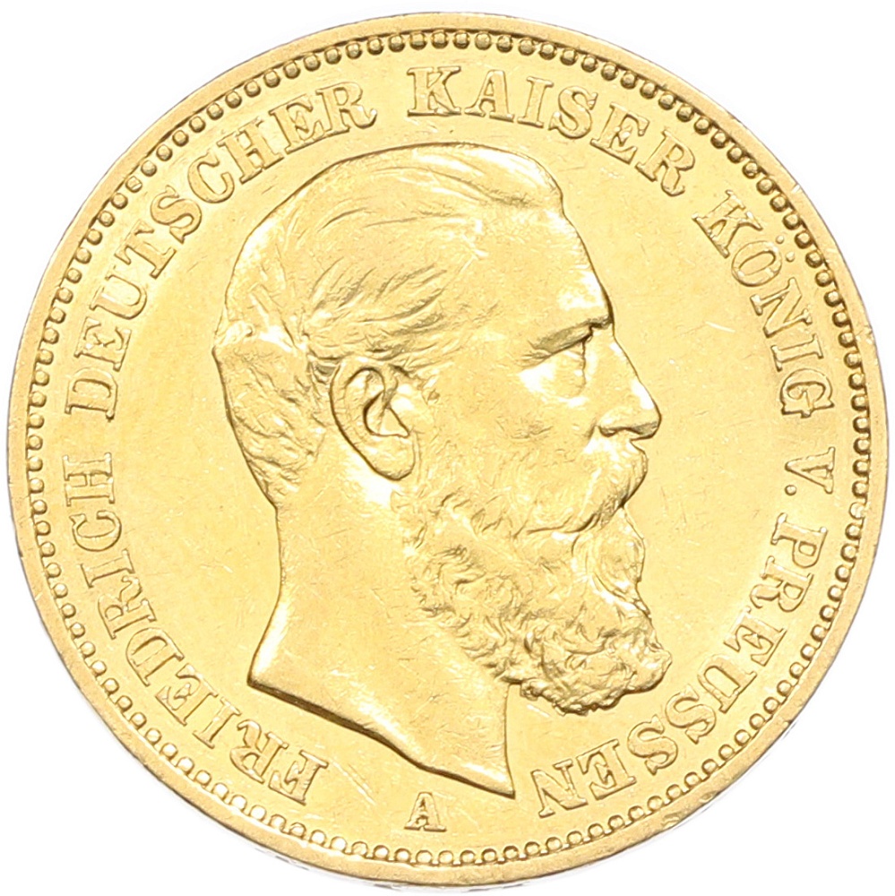 20 марок 1888 года Германия (Пруссия — Фридрих III) — Фото №1