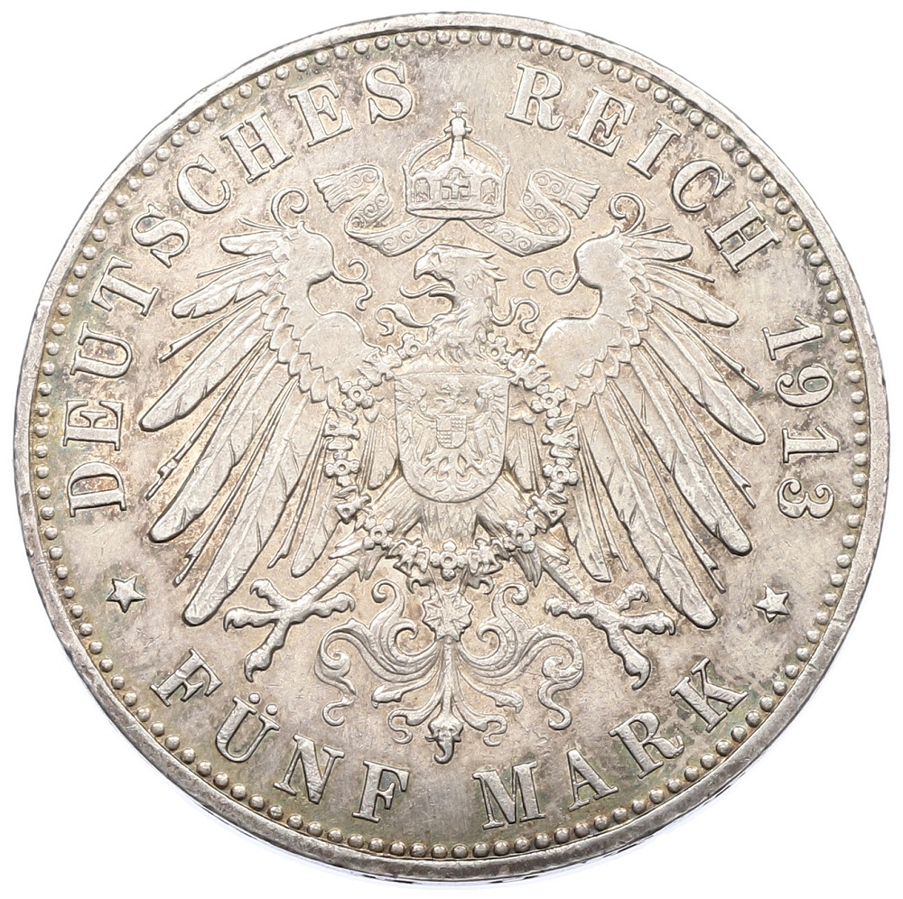 5 марок 1913 года Германия (Пруссия) — Фото №2