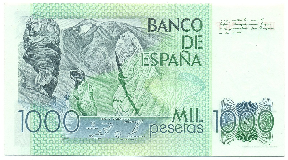 1000 песет 1979 года Испания — Фото №2