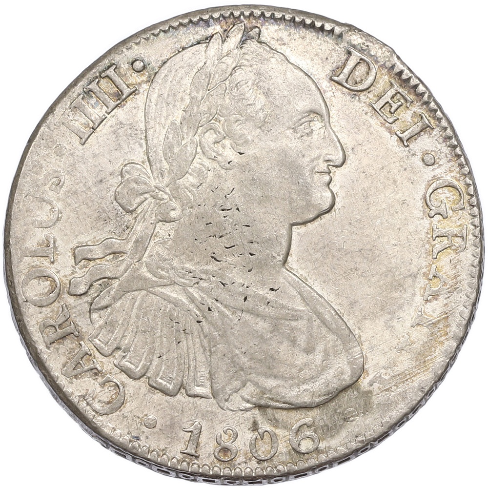 8 реалов 1806 года Испанская Мексика — Фото №1