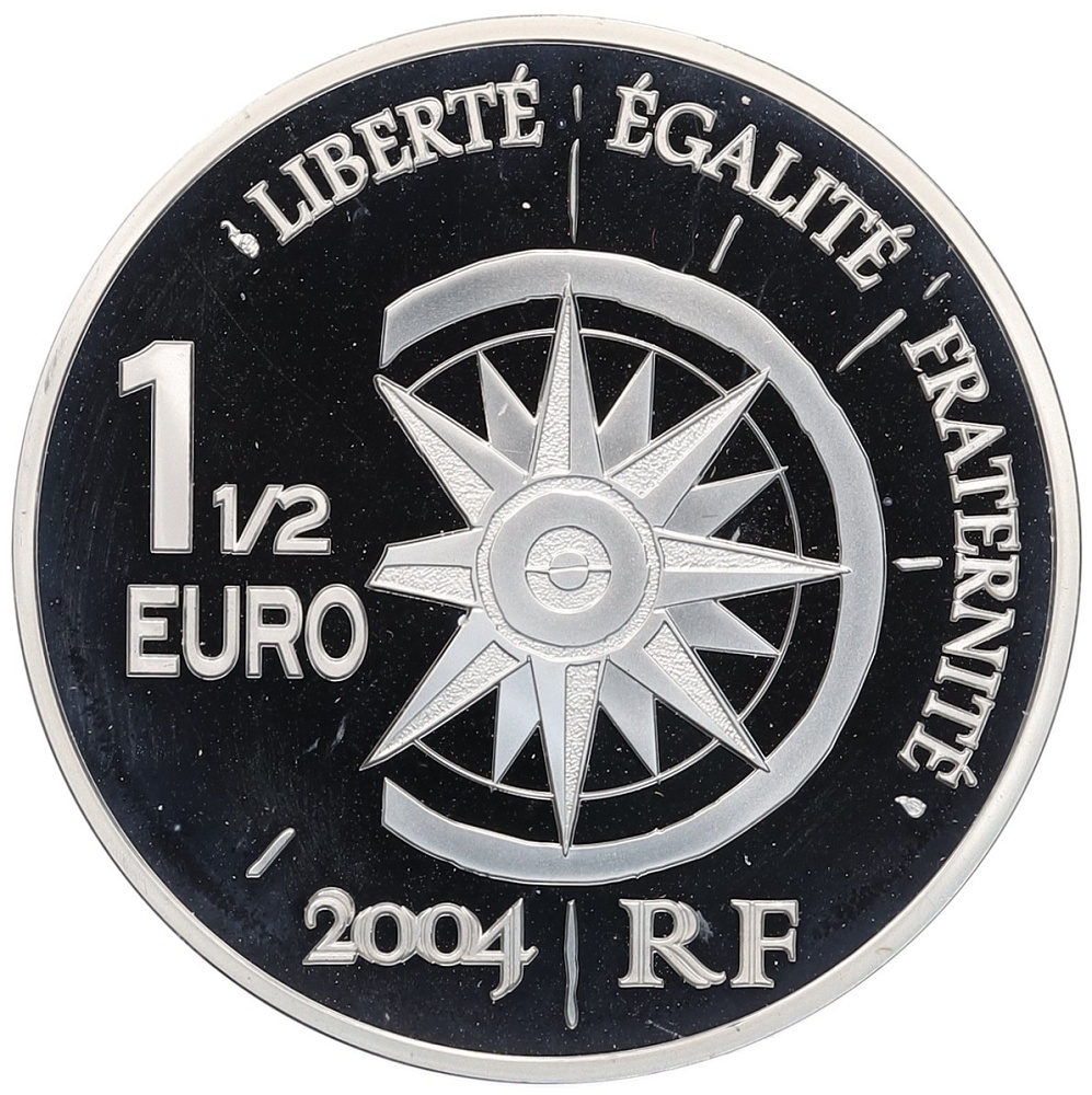 1 1/2 евро 2004 года Франция «Путешествие вокруг мира — Бейрут-Пекин» — Фото №2