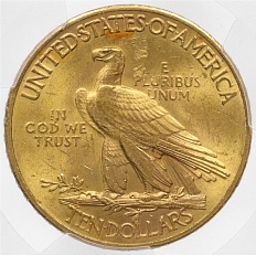 10 долларов 1926 года США — в слабе PCGS (MS63) — Фото №2