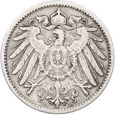 1 марка 1892 года D Германия — Фото №2