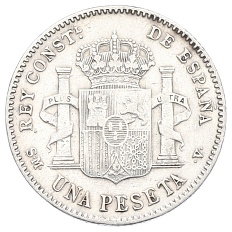 1 песета 1900 года Испания — Фото №2