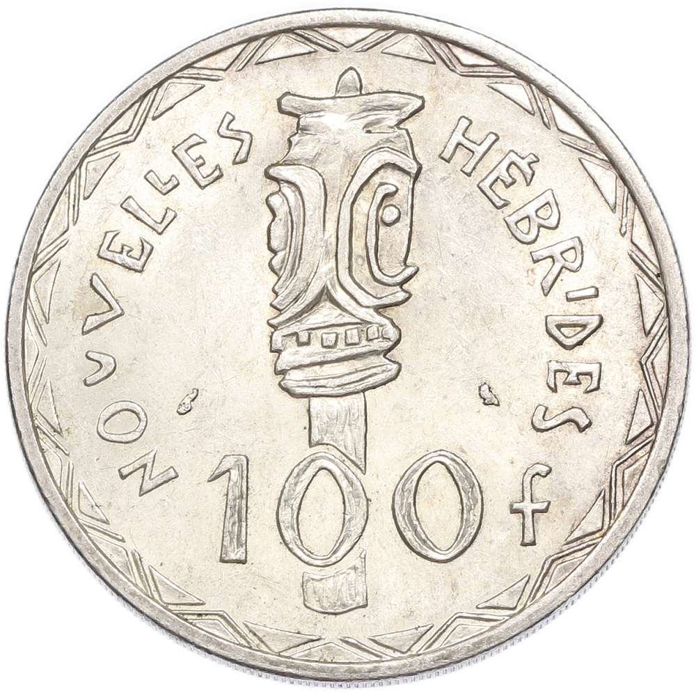 100 франков 1966 года Новые Гебриды — Фото №1