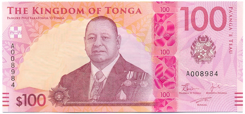 100 паанга 2023 года Тонга — Фото №1