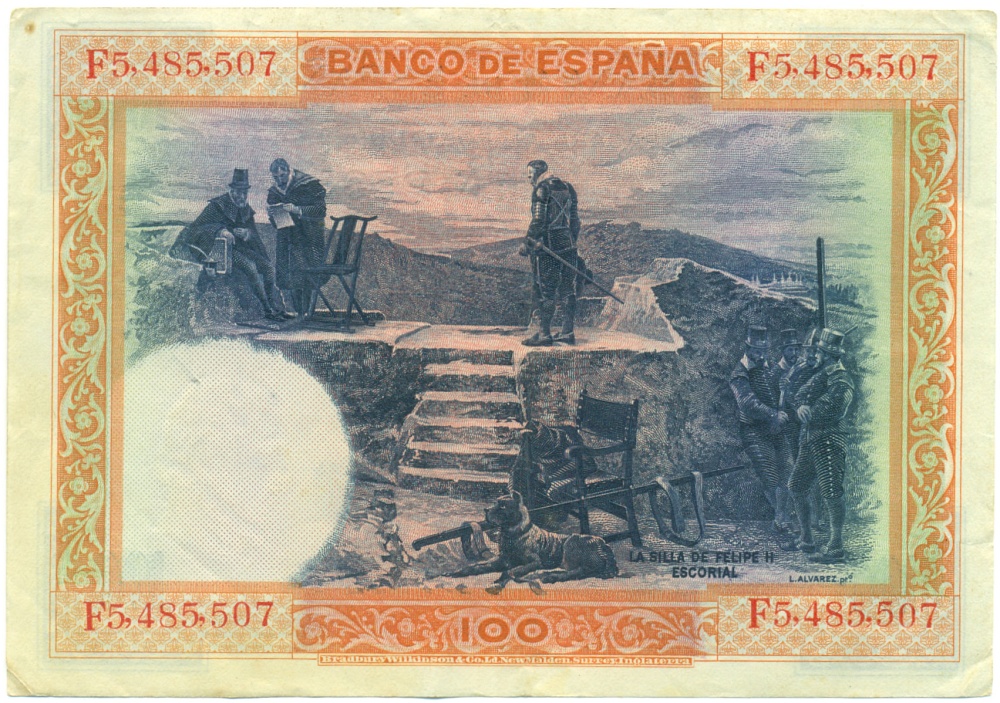 100 песет 1925 года Испания — Фото №2