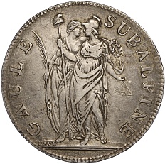 5 франков 1801 года (LAN 10) Пьемонт (Субальпийская республика) — Фото №1