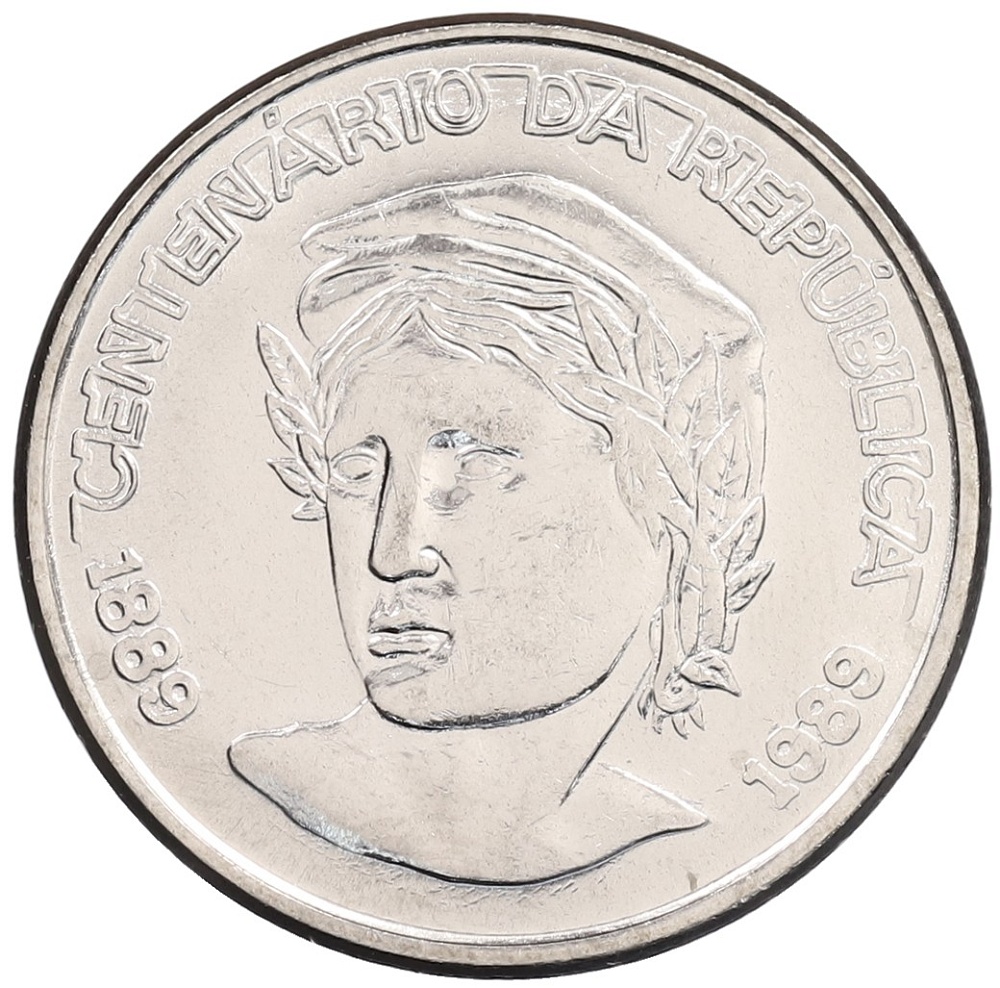 1 новый крузадо 1989 года Бразилия «100 лет Республике» — Фото №1