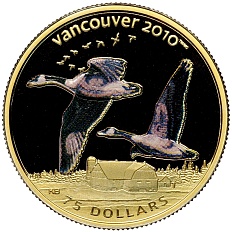 75 долларов 2007 года Канада «XXI зимние Олимпийские Игры 2010 в Ванкувере — Гуси» — Фото №1