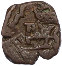 8 мараведи 1651-1652 года Испания (Надчекан на 4 мараведи) — Фото №1