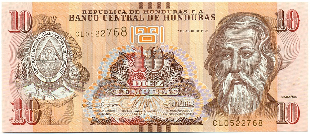 10 лемпир 2022 года Гондурас — Фото №1