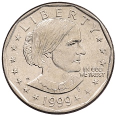 1 доллар 1999 года P США «Сьюзен Энтони» — Фото №1
