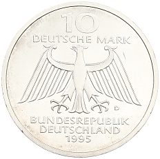 10 марок 1995 года D Германия «150 лет со дня рождения Вильгельма Конрада Рентгена» — Фото №2