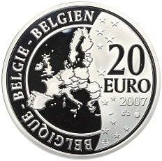 20 евро 2007 года Бельгия «100 лет со дня рождения Эрже» — Фото №2