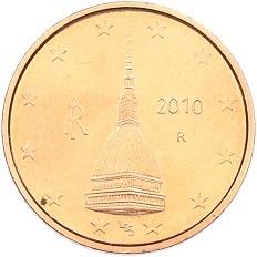 2 евроцента 2010 года Италия — Фото №1