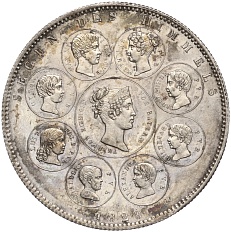 1 талер 1828 года Бавария «Благословения Небес королевской семье» — Фото №1