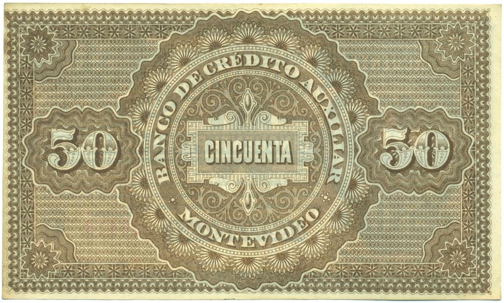 50 песо 1887 года Уругвай — Фото №2