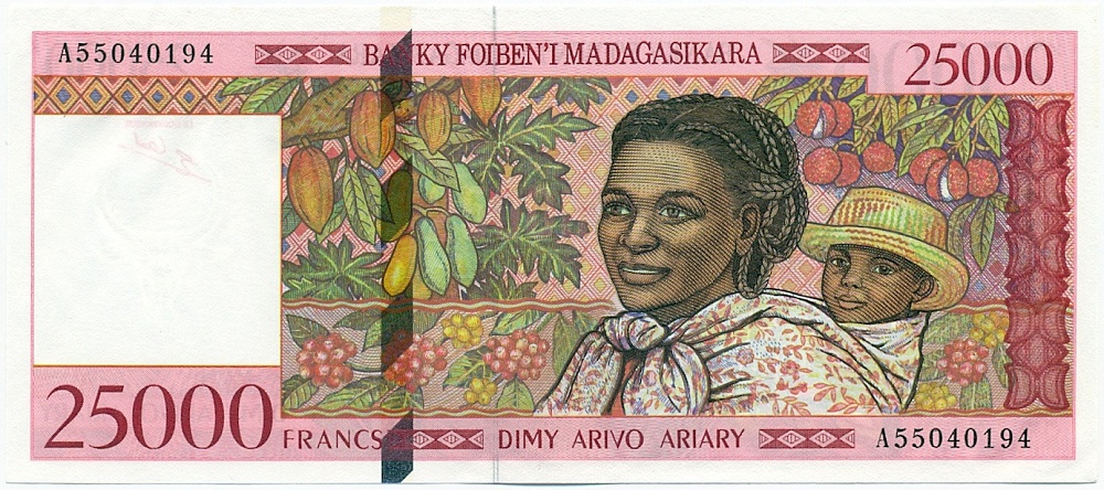 25000 франков 1998 года Мадагаскар — Фото №1