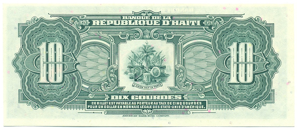 10 гурдов 1988 года Гаити — Фото №2