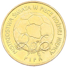 2 злотых 2006 года Польша «Чемпионат мира по футболу 2006» — Фото №1