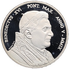 10 евро 2009 года Ватикан «80 лет городу-государству Ватикан» — Фото №2