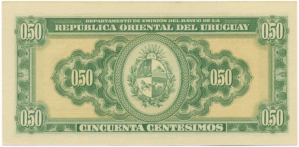 50 сентесимо 1939 года Уругвай — Фото №2