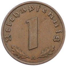 1 рейхспфенниг 1937 года А Германия — Фото №2