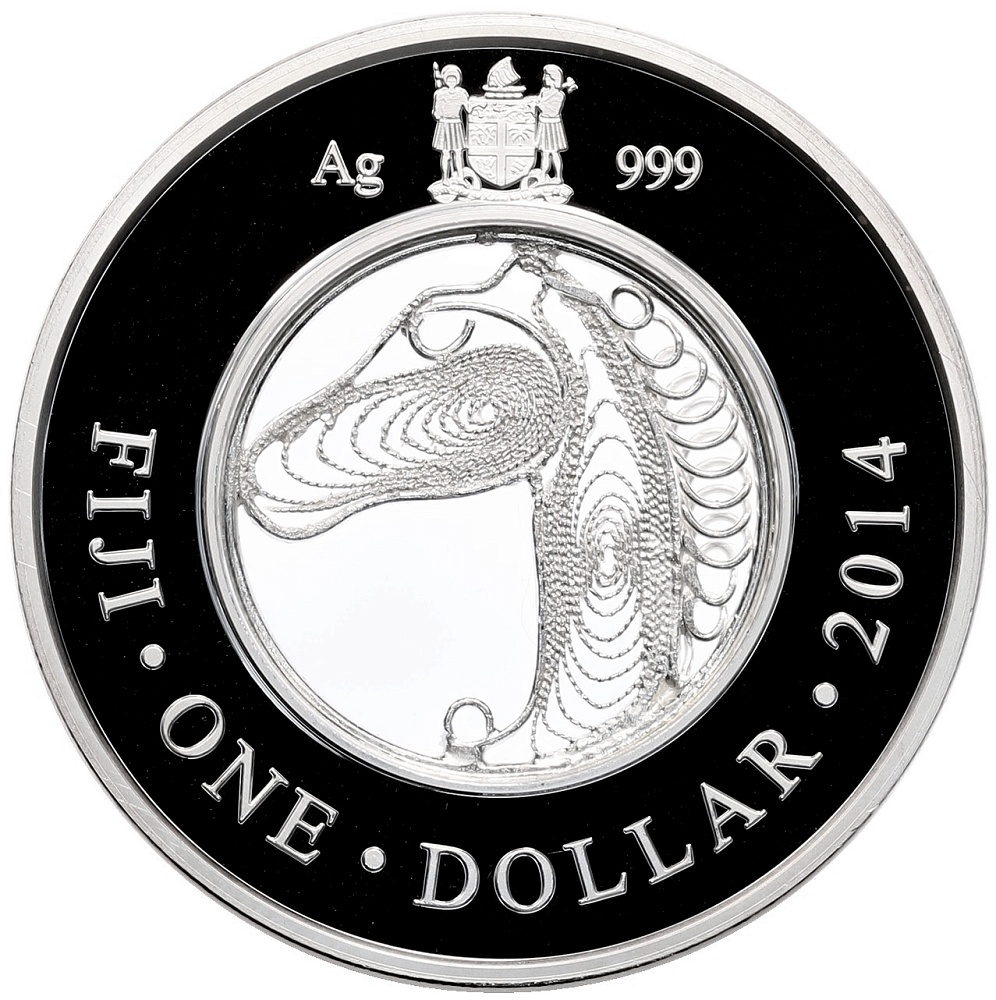 1 доллар 2014 года Фиджи «Китайский гороскоп — Год лошади» — Фото №1