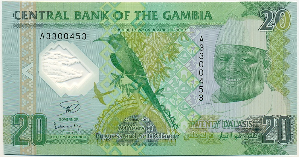 20 даласи 2014 года Гамбия «20 лет прогресса и самостоятельности» — Фото №1