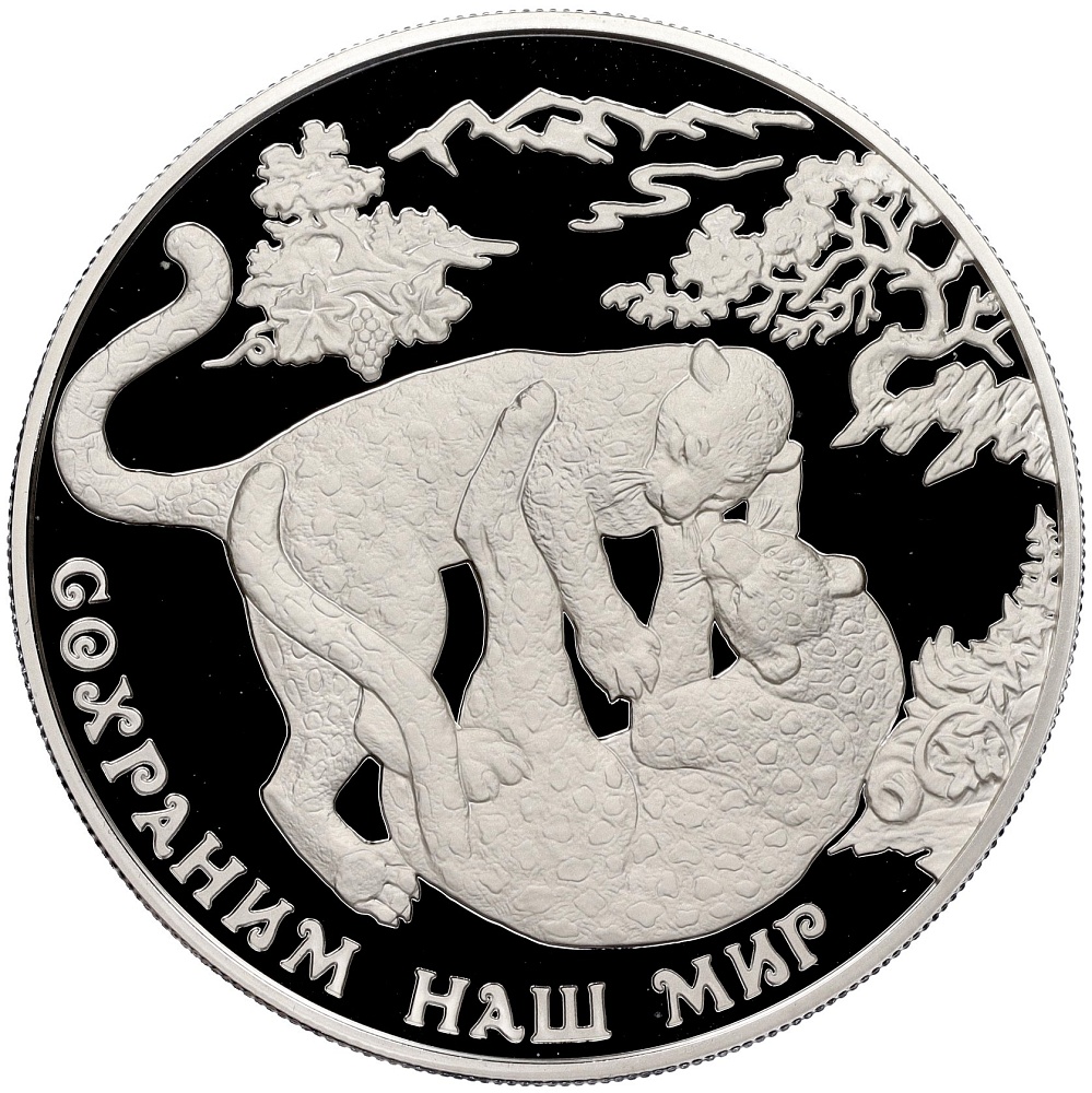 25 рублей 2011 года СПМД «Сохраним наш мир — Переднеазиатский леопард» — Фото №1