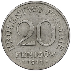 20 фенигов 1917 года Польша — Фото №1