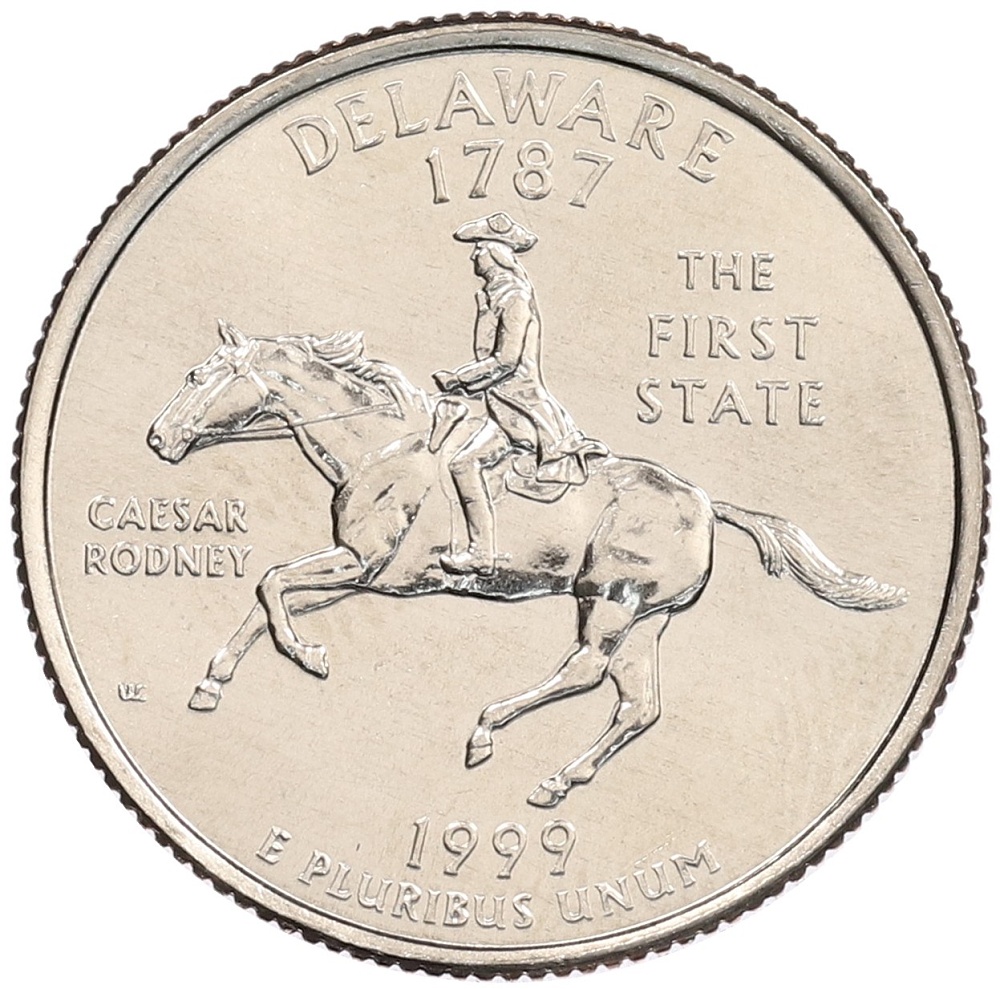 1/4 доллара (25 центов) 1999 года D США «Штаты и территории — Делавэр» — Фото №1