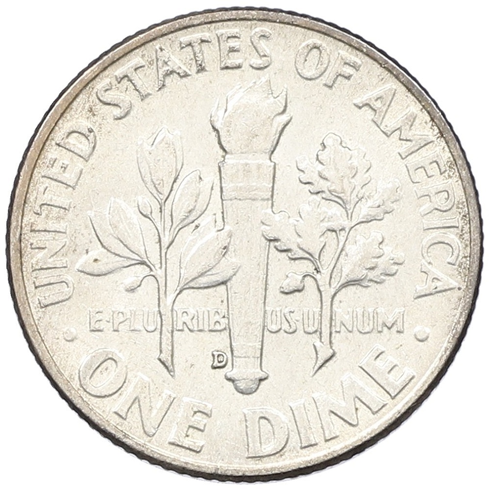 1 дайм (10 центов) 1958 года D США — Фото №2