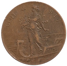 2 чентезимо 1917 года Италия — Фото №1