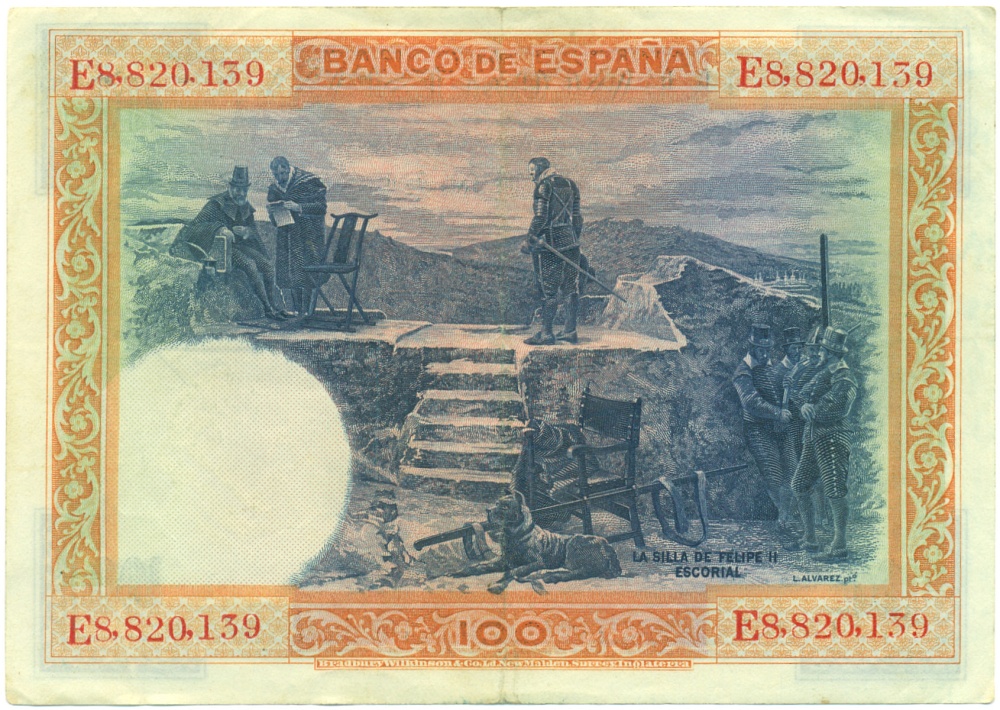 100 песет 1925 года Испания — Фото №2