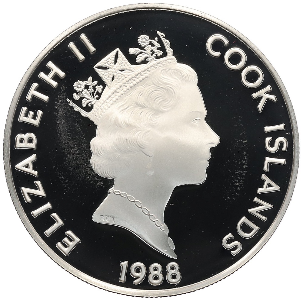 50 долларов 1988 года Острова Кука «Великие исследователи — Роберт Пири» — Фото №2