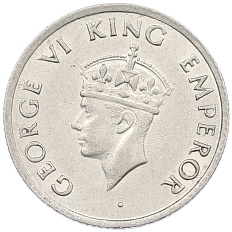 1/4 рупии 1946 года Британская Индия — Фото №2