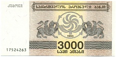 3000 купонов 1993 года Грузия — Фото №1