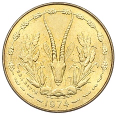 5 франков 1974 года Западно-Африканский валютный союз — Фото №1