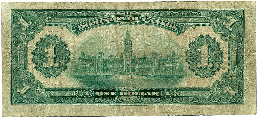 1 доллар 1917 года Канада — Фото №2