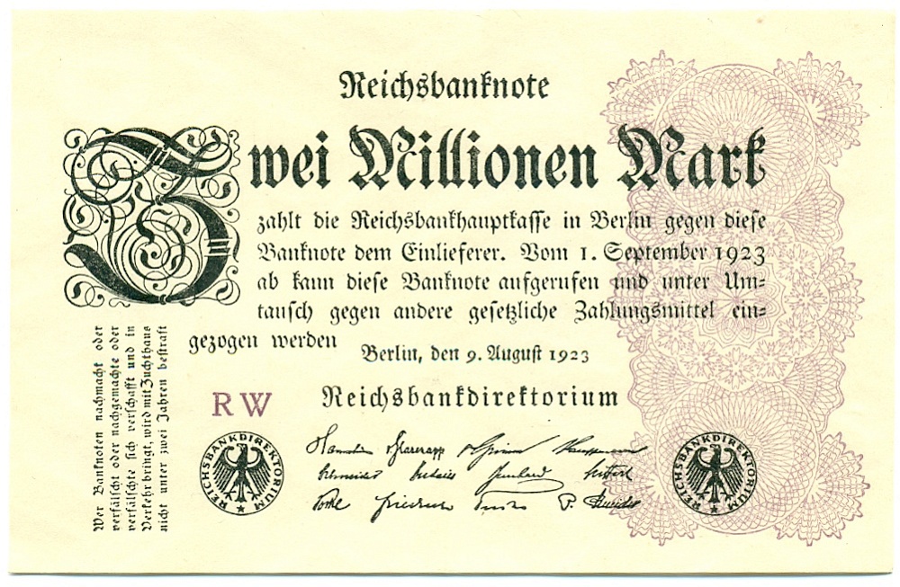 2 миллиона марок 1923 года Германия — Фото №1