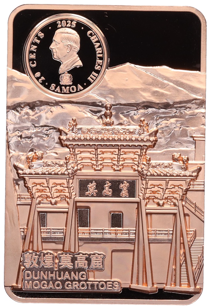 20 центов 2025 года Самоа «Пещеры Могао — Летающие апсары» — Фото №2