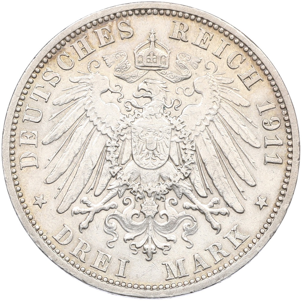 3 марки 1911 года Германия (Ангальт) — Фото №2