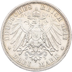 3 марки 1911 года Германия (Ангальт) — Фото №2