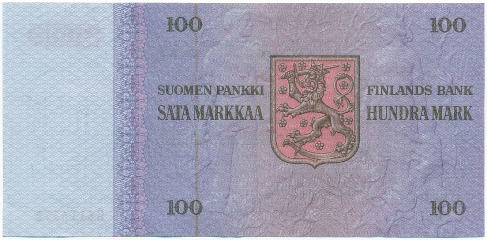 100 марок 1976 года Финляндия — Фото №2